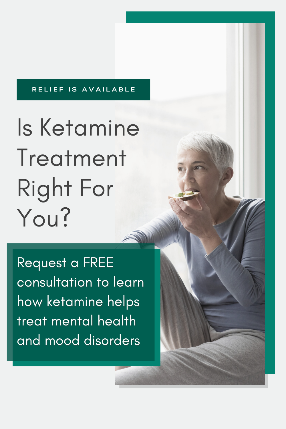 Is ketamine treatment right for you? A free consultation will help you to learn how ketamine helps treat mental health and mood disorders